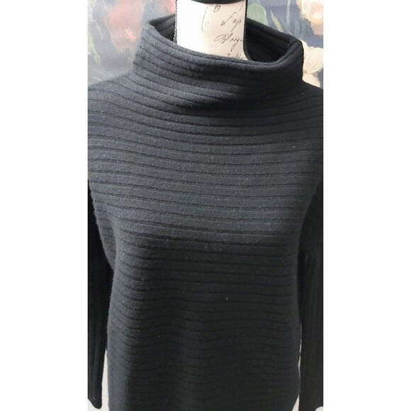 HATCH Sweater Black Marino Wool Pullover Chunky Rib Stretch XL Maternity - Picture 3 of 6